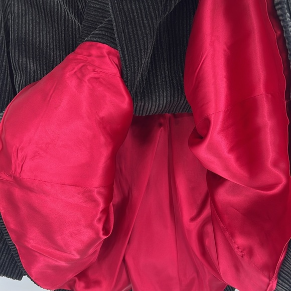 Vintage Y2K 90s Phoebe Buffay Corduroy Jacket Coat Artsy Grunge Goblin Black - Picture 7 of 7